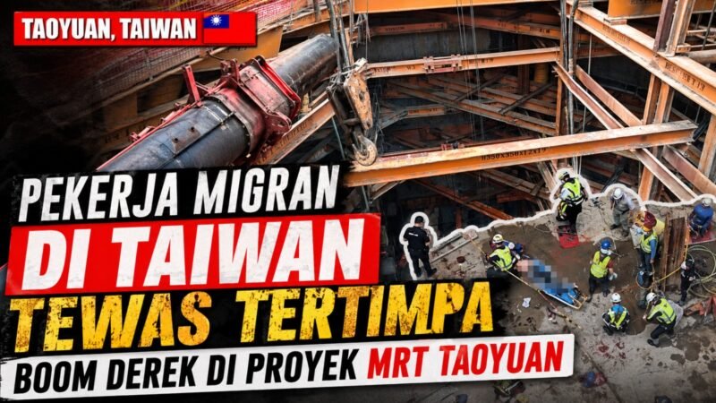 Pekerja Migran di Taiwan Tewas Tertimpa Boom Derek di Proyek MRT Taoyuan