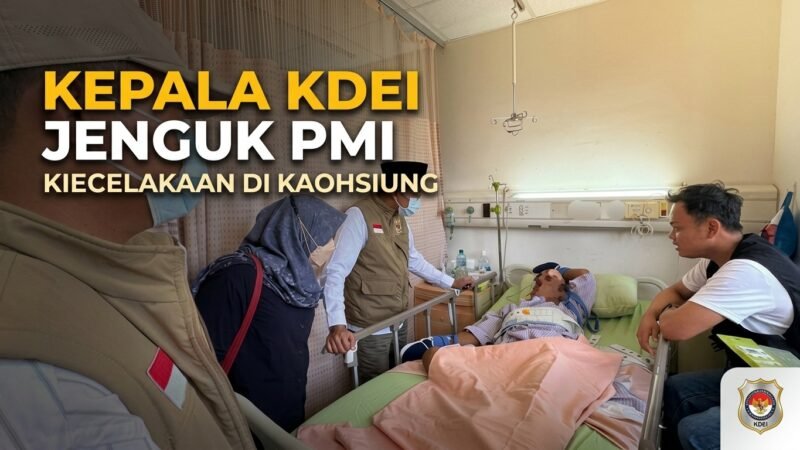Kepala KDEI Taipei Kunjungi Pekerja Migran Indonesia Korban Kecelakaan di Kaohsiung